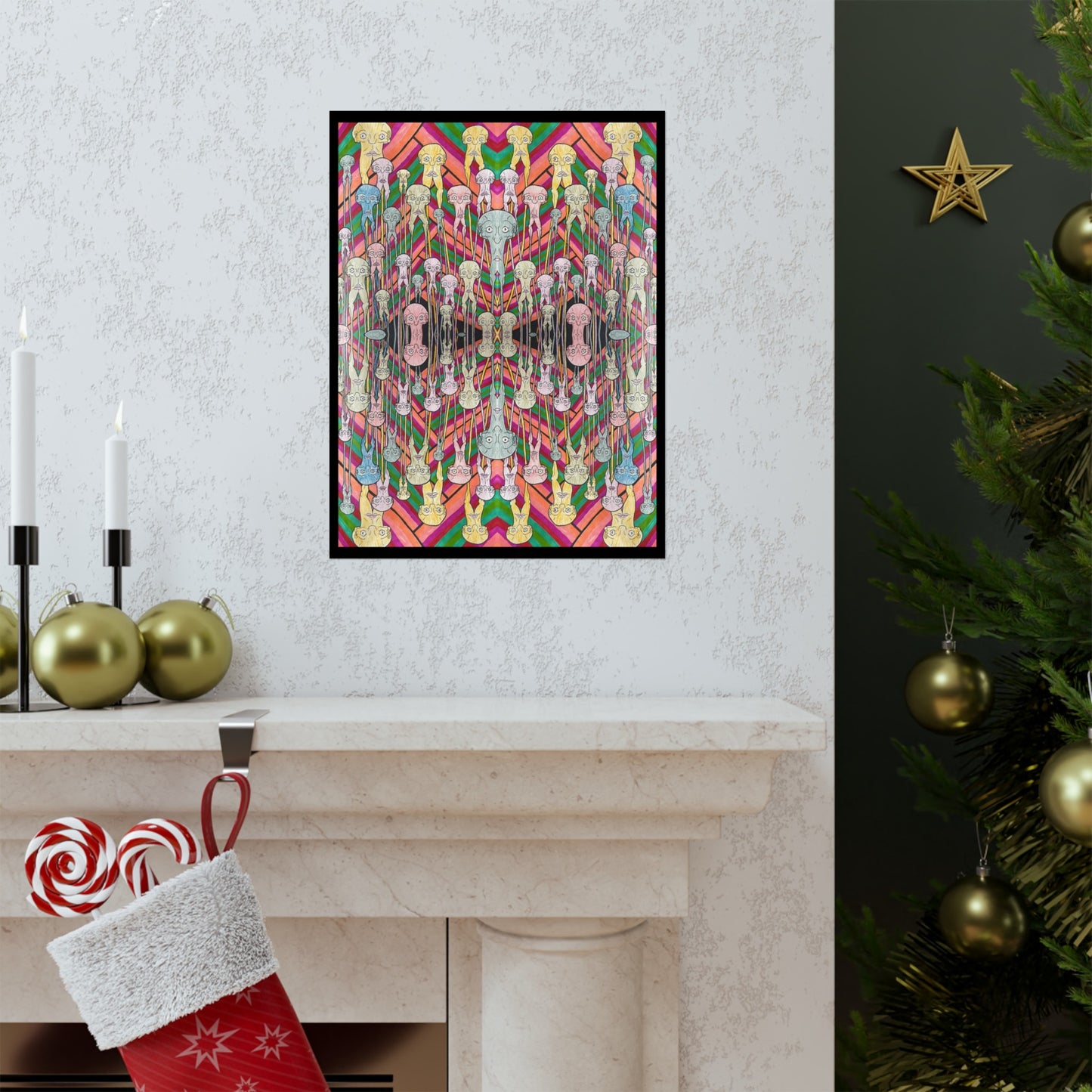 "Too Many Faces" Matte Vertical Posters